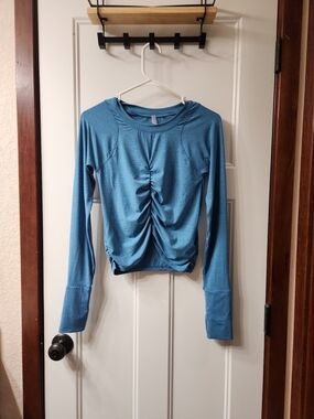 NWOT Free People Teal Scrunch Top